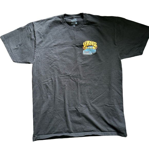 Vans Black Shirt with Orange and Blue Graphic - Picture 3 of 7